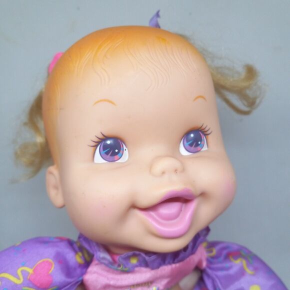 ToyBiz Baby Headstand Surprise Baby Doll-1996-Purple Parachute Material Body - Picture 2 of 11